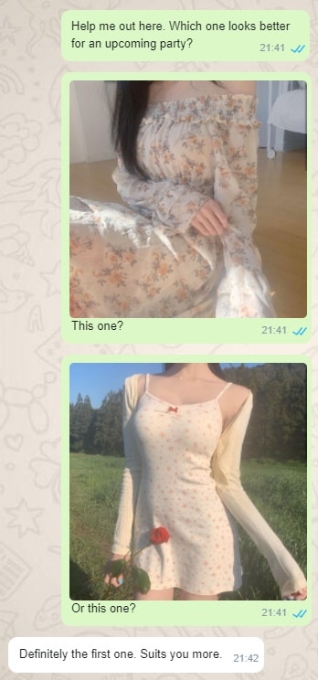 Choose My Dress Text