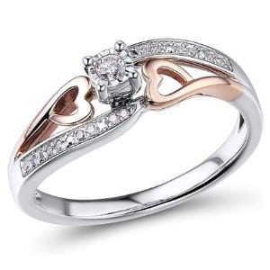 Diamond Classic Rose Gold Promise Ring